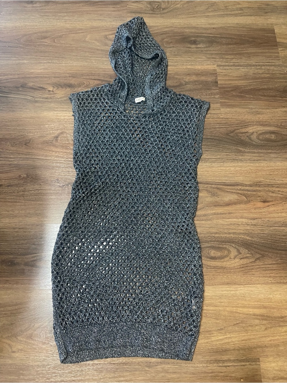 Kayla Paris crochet hooded coverup dress